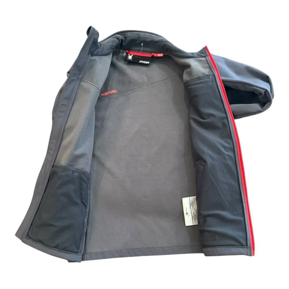 Spyder Kids Gray Softshell Jacket Size Lg 14/16